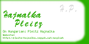 hajnalka pleitz business card